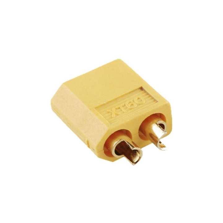 Mufa alimentare DC XT60 tata pin 2 pe cablu cu lipire 30A 500V AMASS XT60-M