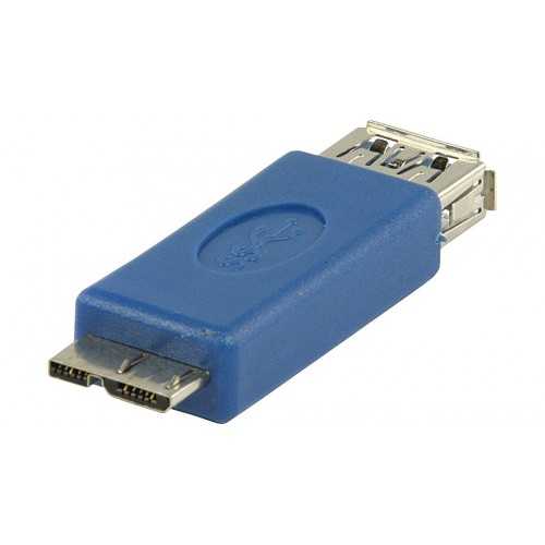 Adaptor USB 3.0 Micro USB B tata 3.0 - USB A mama 3.0 albastru VALUELINE