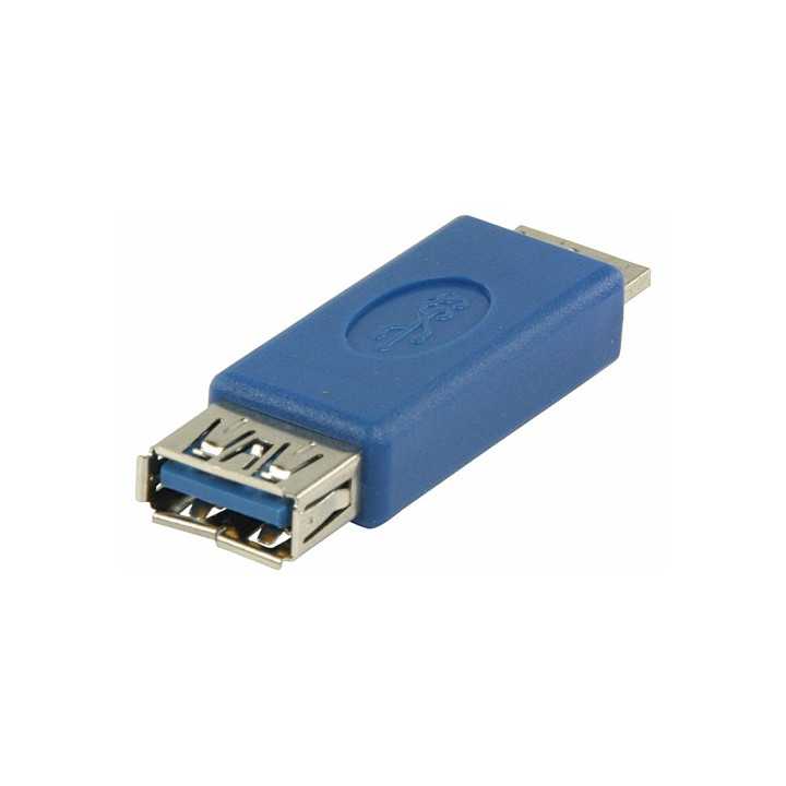 Adaptor USB 3.0 Micro USB B tata 3.0 - USB A mama 3.0 albastru VALUELINE