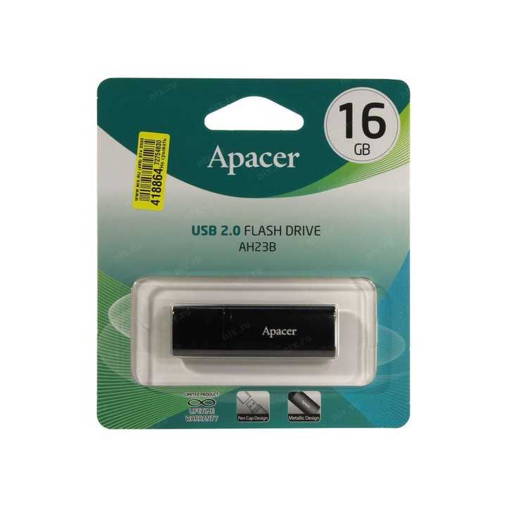 Memorie flash USB 2.0 16GB negru Apacer AH23B