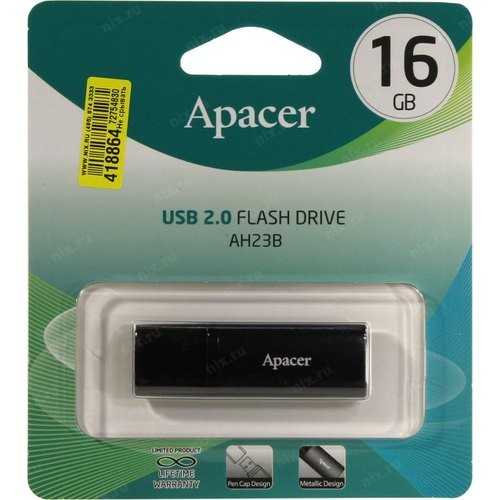 Memorie flash USB 2.0 16GB negru Apacer AH23B