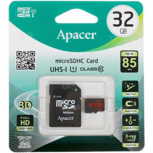Card microSDHC UHS-I Apacer 32GB clasa10 cu adaptor SD