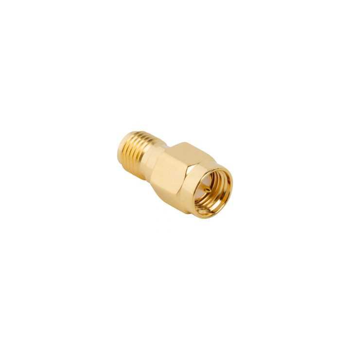 Adaptor SMA tata - SMA mama drept 50 Ohm teflon aurit AMPHENOL 132171