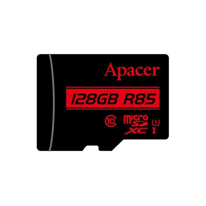 Card microSDXC UHS-I Apacer 128GB R85 clasa10 cu adaptor SD citire 85MB/s