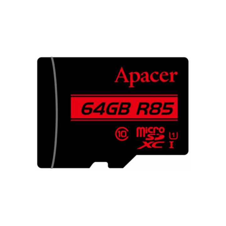 Card microSDXC UHS-I Apacer 64GB clasa10 cu adaptor SD