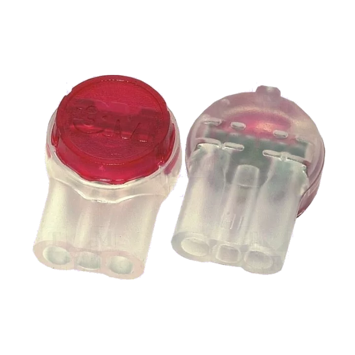 Conector 3 fire 0.4-0.9mm cu gel Scotchlok IDC 19-26AWG rosie 3M