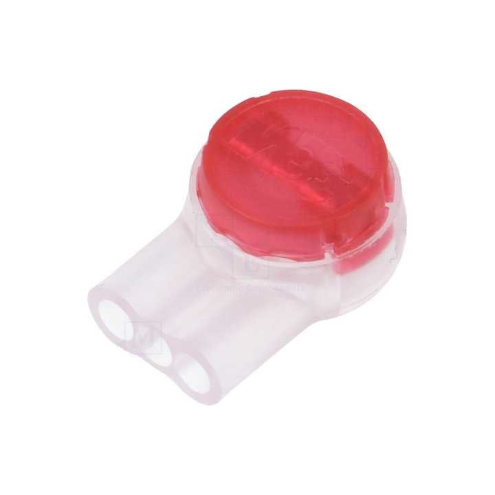 Conector 3 fire 0.4-0.9mm cu gel Scotchlok IDC 19-26AWG rosie 3M