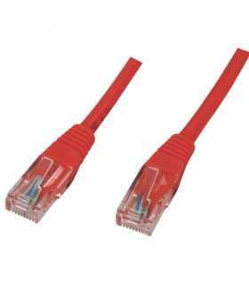 Cablu UTP CAT5e mufat 3m patch cord rosu