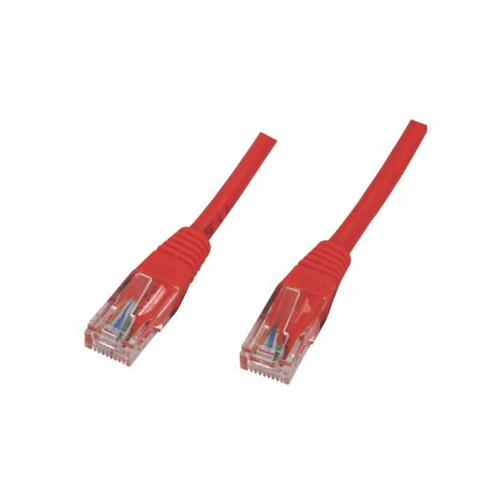 Cablu UTP CAT5e mufat 3m patch cord rosu
