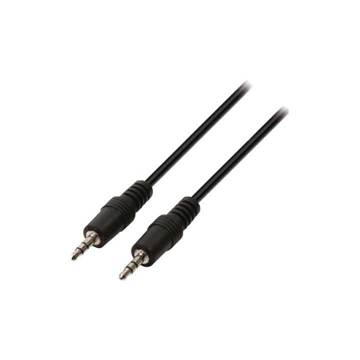 Cablu audio Jack Stereo 3.5 mm tata - Jack Stereo 3.5 mm tata negru 2m Valueline