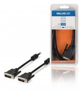 Cablu DVI-D 24+1-pin tata - DVI-D 24+1-pin tata 2m VALUELINE
