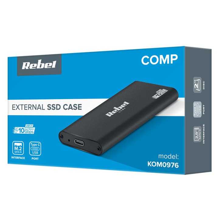 Rack HDD aluminiu SSD M2 USB Type C 3.0 REBEL