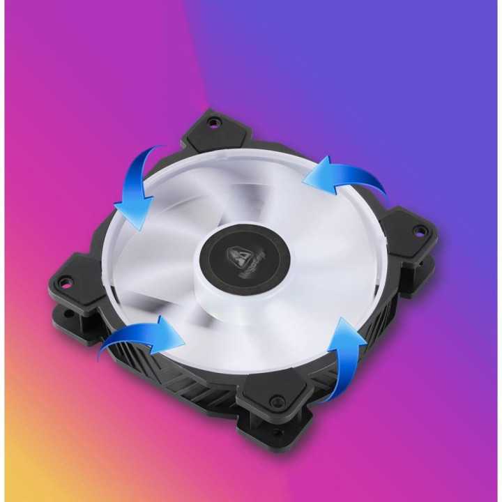 Ventilator Segotep 120mm iluminare RGB 1100RPM 39.7CFM 120x120x25mm