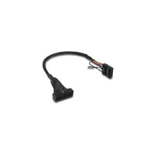 Adaptor Inter-Tech USB 3.0 to USB 2.0 conectare USB3.0 carcasa la USB placa de baza 15cm