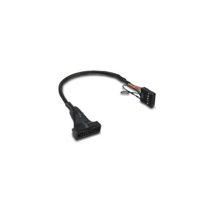 Adaptor Inter-Tech USB 3.0 to USB 2.0 conectare USB3.0 carcasa la USB placa de baza 15cm