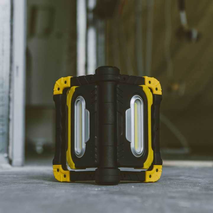 Reflector multifunctional COB LED 2x 10W 6000K cu acumulator 2x 4000mAh Li-ion 2x 1000lm IP43 PHENOM