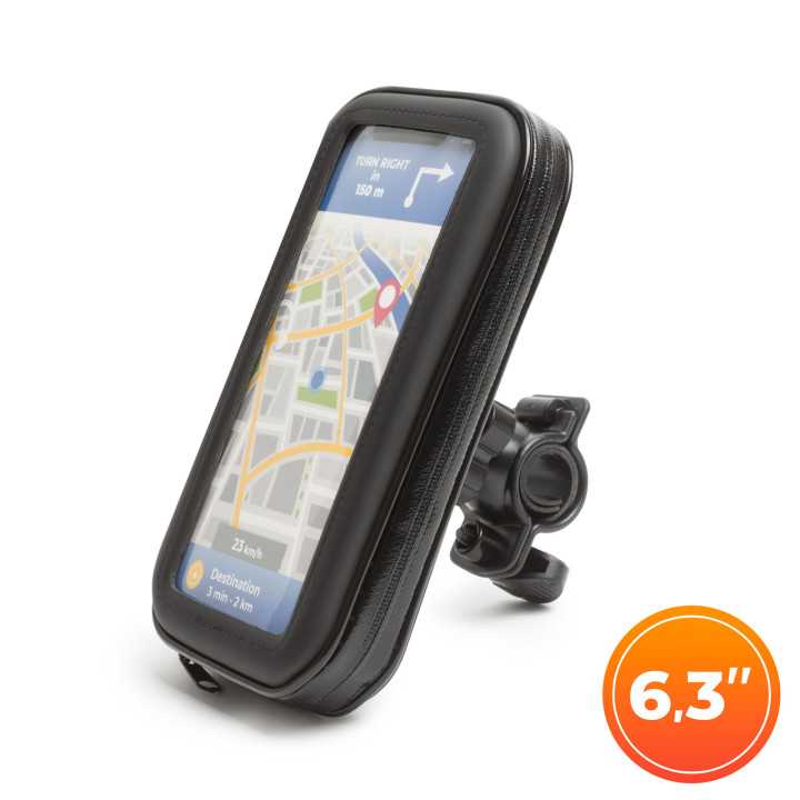Husa pentru telefon montaj pe biciclete cu suprafata tactila max. 6.3" Wheel Zone