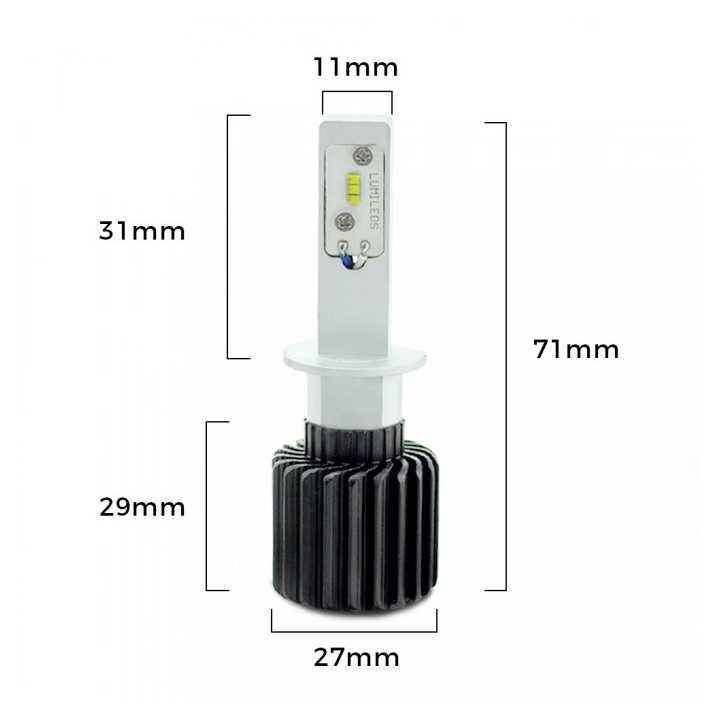 Set becuri LED H1 12-24V 6000K 4000lm 2buc Carguard