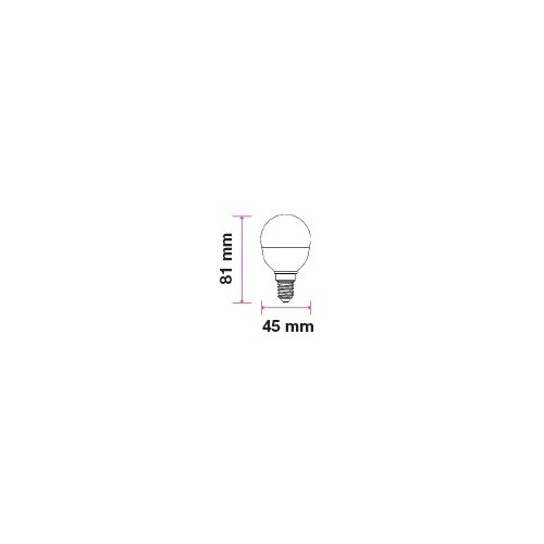Bec LED G45 E27 5.5W 470lm 4000K alb neutru cip SAMSUNG V-TAC