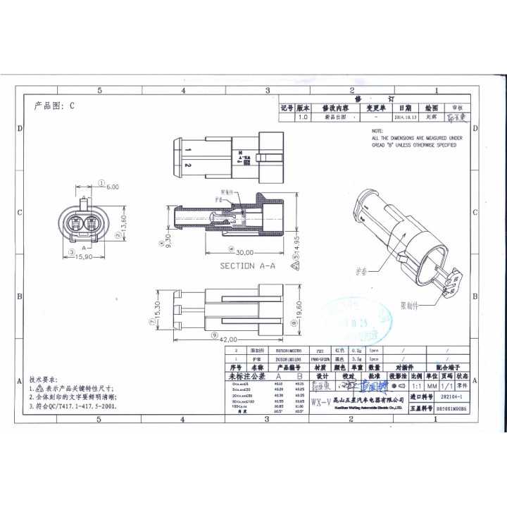 Mufa tata 2 pini Superseal 1.5 IP67 TE Connectivity 282104-1