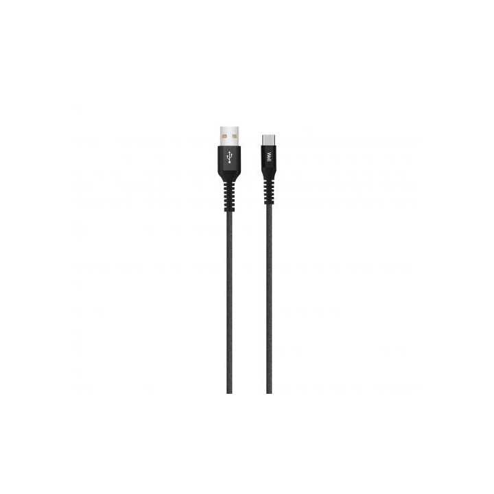 Cablu de date si incarcare USB Type C 3A 1m Well negru