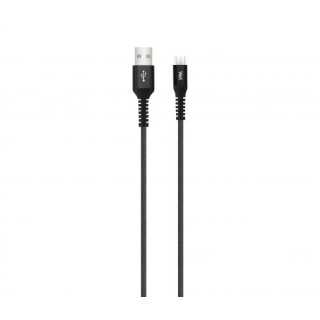 Cablu de date si incarcare micro USB 2.1A 1m Well negru