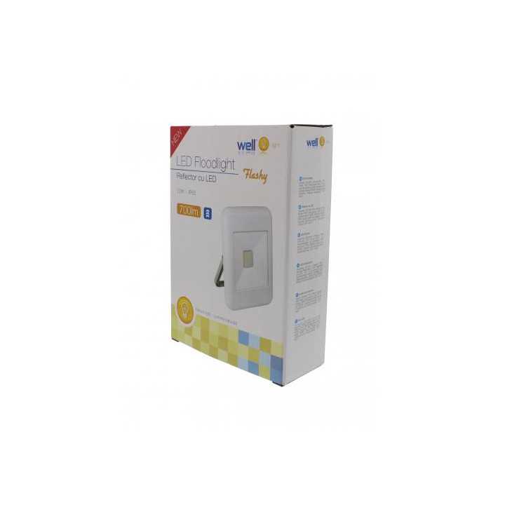 Proiector LED10W 700lm IP65 4000K alb Well