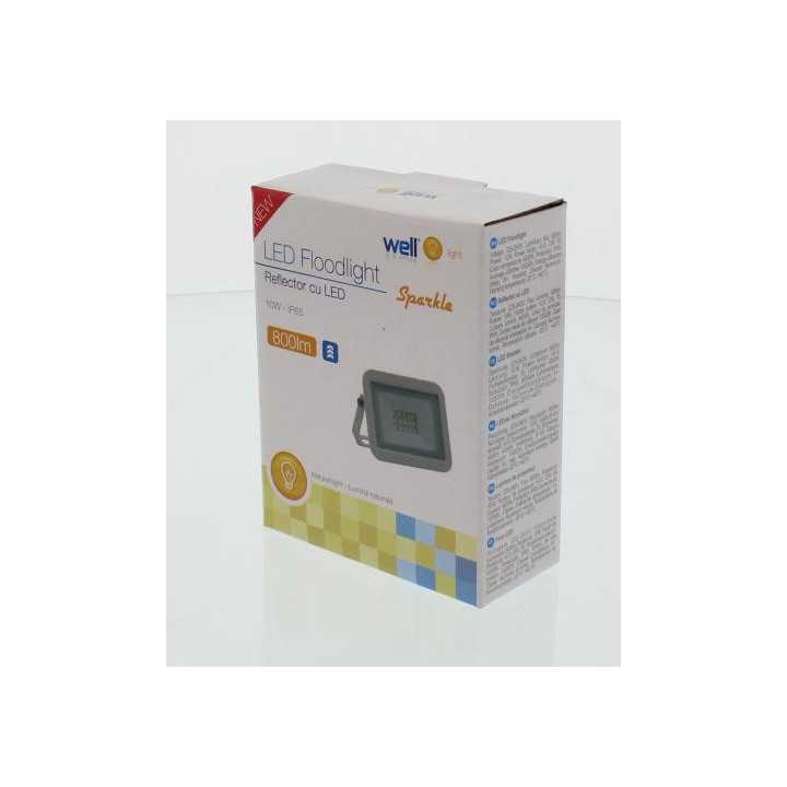 Proiector LED 10W 800lm IP65 4000K alb Well