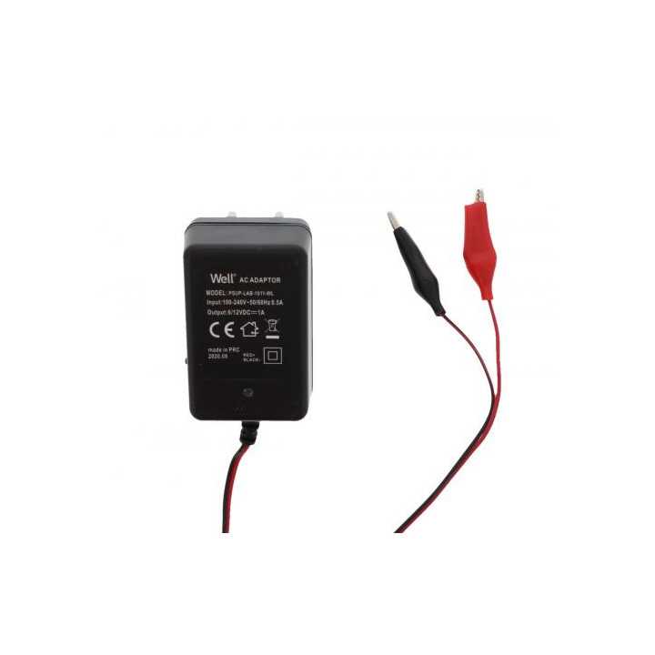 Incarcator pentru acumulatori plumb acid 6V / 12V 1000mAh cu debransare Well