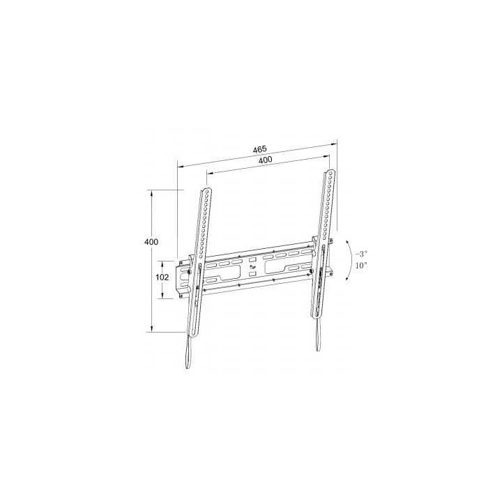 Suport TV LCD inclinabil cu snur de perete 23"-60" Well