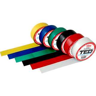 Banda electroizolatoare TED 19mm x 10metri rosie