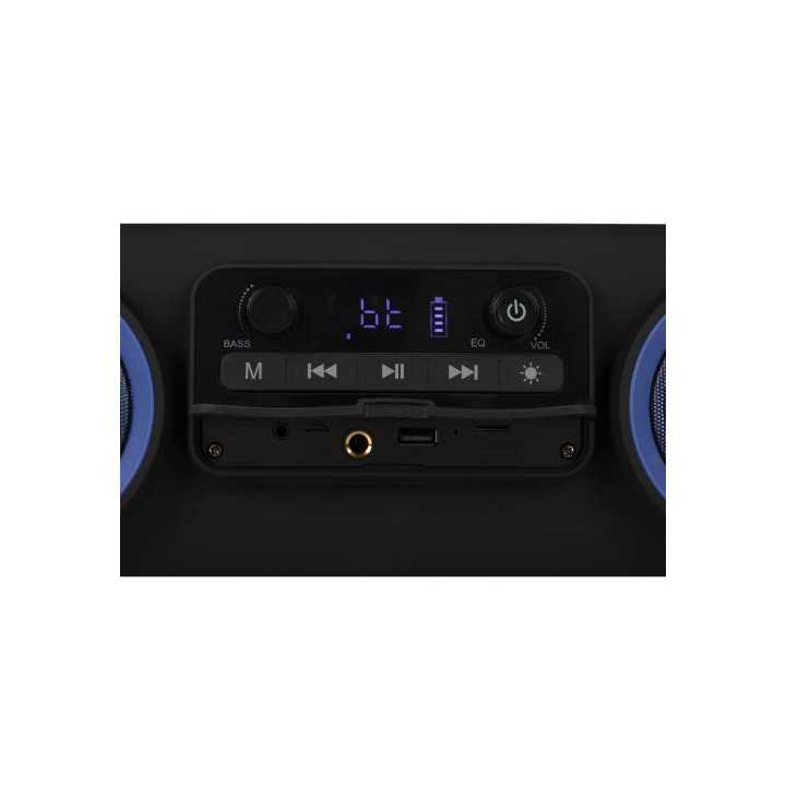 Boxa portabila NGS Street Breaker Mini Bluetooth USB AUX 100W negru