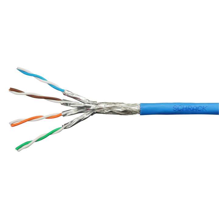 Cablu FTP Cat6a 8 fire din cupru 4x2xAWG23/1 500MHz LSOH-3 Schrack HSKP423HA5