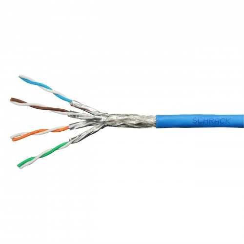 Cablu FTP Cat6a 8 fire din cupru 4x2xAWG23/1 500MHz LSOH-3 Schrack HSKP423HA5