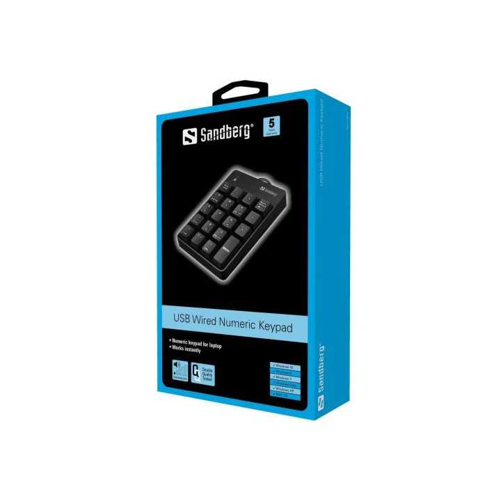 Tastatura numerica Sandberg 630-07 USB 2.0 negru