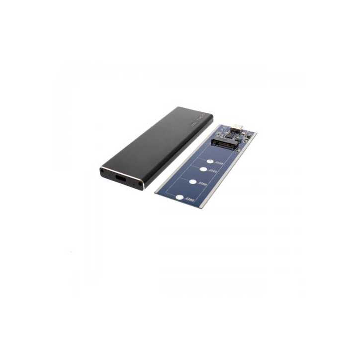 Carcasa SSD M2 SATA USB 3.1 negru cablu USB Type C inclus