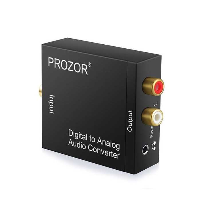 Adaptor Audio TOSLINK DIGITAL la ANALOG 2x RCA +JACK mama 3.5 mm