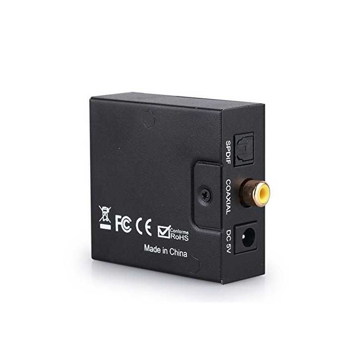 Adaptor Audio TOSLINK DIGITAL la ANALOG 2x RCA +JACK mama 3.5 mm