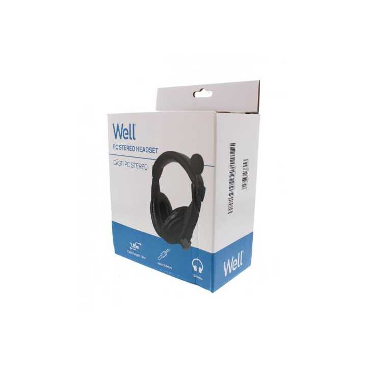 Casti PC HEADSET Well cu microfon si 3.5mm Jack