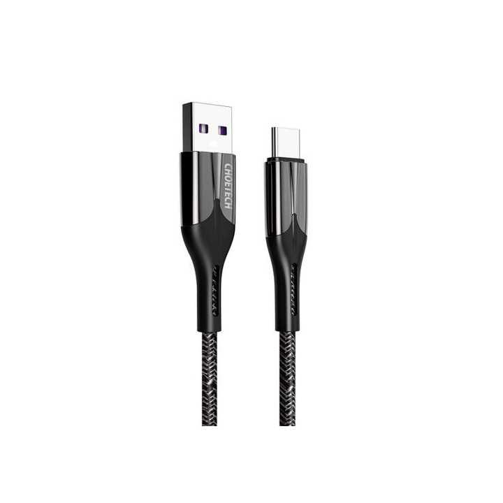 Cablu USB A - USB Type C 5A 25W 1.2m negru Choetech AC0013