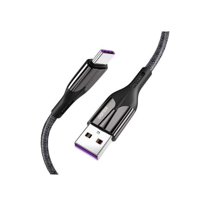 Cablu USB A - USB Type C 5A 25W 1.2m negru Choetech AC0013