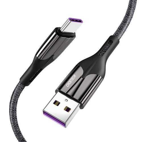 Cablu USB A - USB Type C 5A 25W 1.2m negru Choetech AC0013
