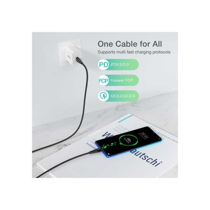 Cablu USB Type C - USB Type C Choetech XCC-1003 PD 60W 1.2m negru