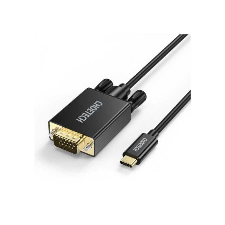Cablu USB Type C - VGA Choetech XCV-1801 1.8m negru