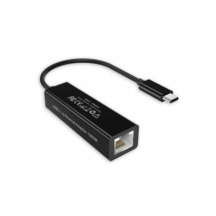 Cablu adaptor USB Type Type C tata - RJ45 mama retea Gigabit Choetech R01