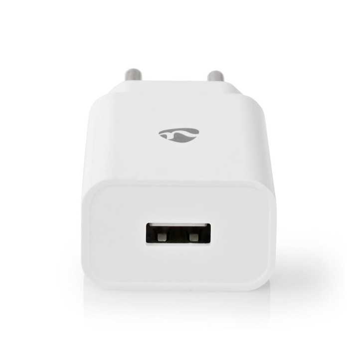 Alimentator USB Nedis iesire 2.1A cablu micro USB inclus alb