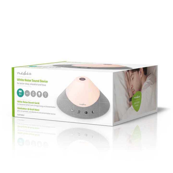 Dispozitiv de adormire prin generare zgomot alb Nedis 4W pana la 5 ore de redare temporizator