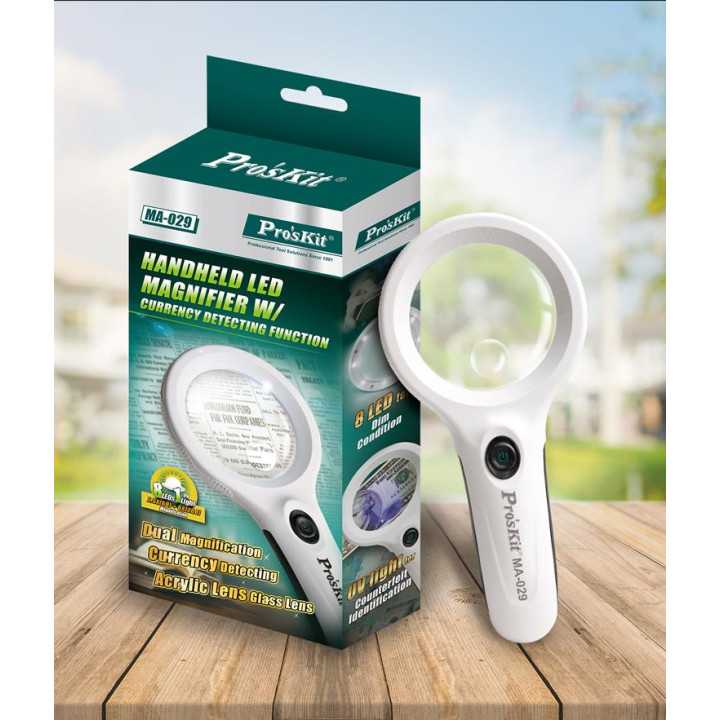 Lupa portabila LED cu lumina UV Pro`sKit