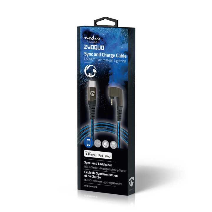 Cablu sincronizare incarcare USB Type C - Lightning 180 1m NEDIS