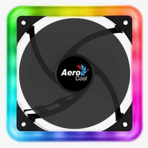 Ventilator Aerocool Edge14 120mm iluminare aRGB 12LED rulmenti de tip Hydraulic Bearing anti-vibratii 1200RPM